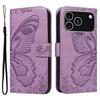 For iPhone 17 Pro Case Butterfly Pattern PU Leather Folio Flip Phone Cover