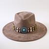 Beliebter europäischer und amerikanischer Stil Wildleder-Zylinderhut mit breiter Krempe, klassischer Mode-Western-Cowboyhut für Herren und Damen