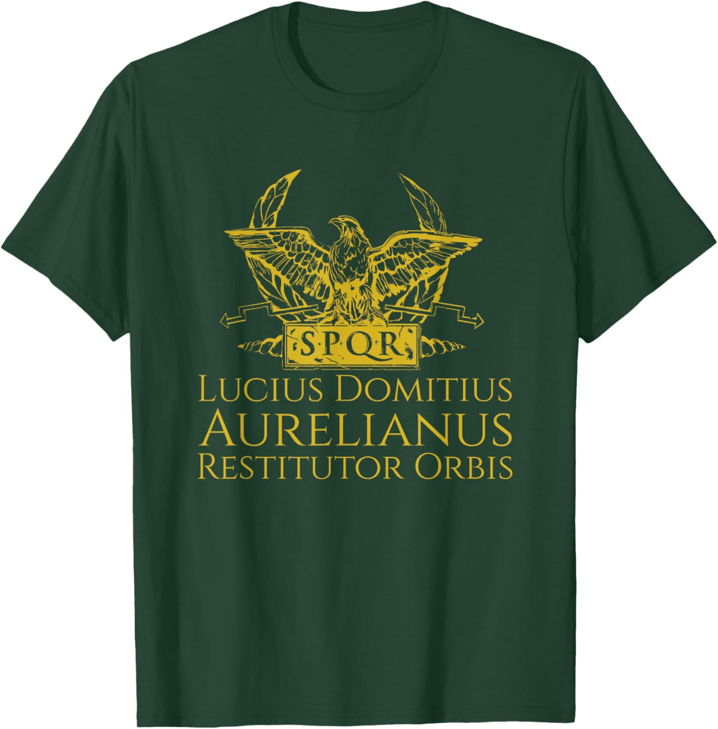 Ancient Roman Empire SPQR Imperial Eagle Emperor Aurelian TShirt Short Sleeve Casual 100 Cotton Shirt S