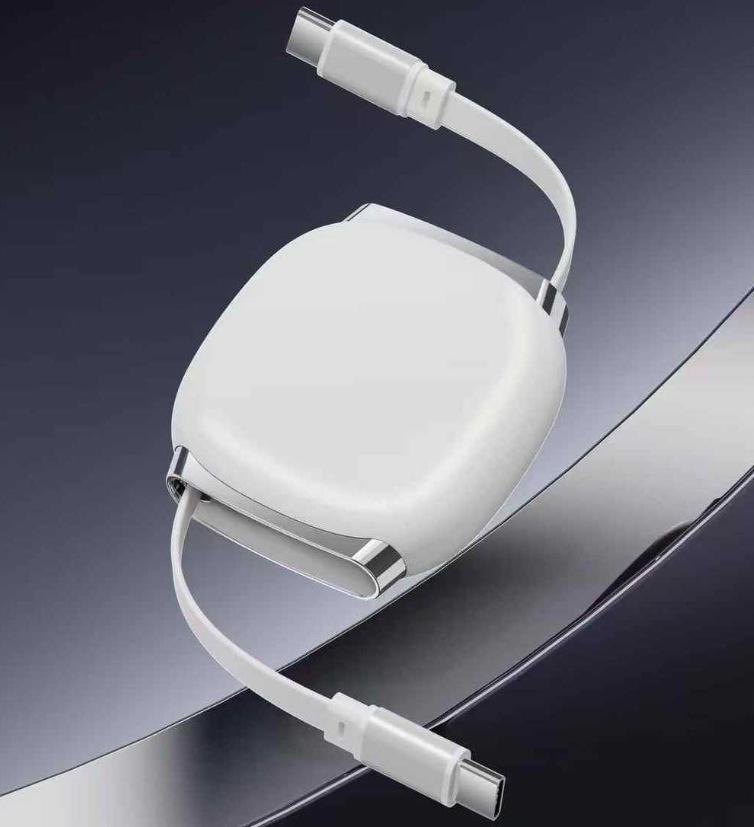 Retractable Dual-Head Fast Charging Cable for Apple & Huawei with Custom Logo