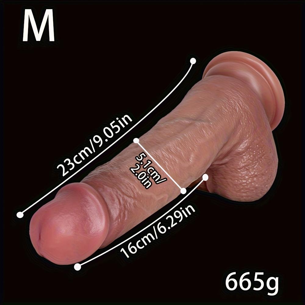 3 Sizes Realistic Veined Silicone Dildo, Clear Vein Texture Penis Toy, Soft Flexible Skin Feel Stimulator for Women Couples, Suction Cup Base