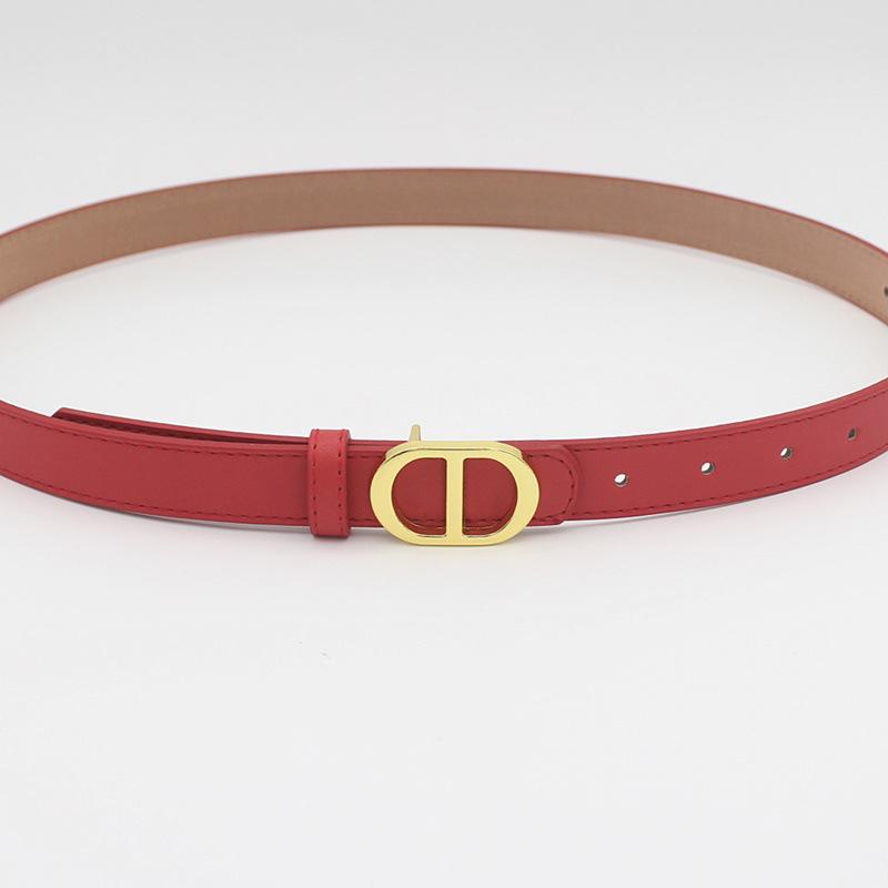 Gold Alloy D-Ring Buckle Belt for Women's Fashion - European & American Style Jeans Accessory