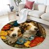 Door Frame Dog,Round Area Rug,Carpet Rug for Living Room Bedroom Sofa Playroom Decor,Non-slip Floor Mat