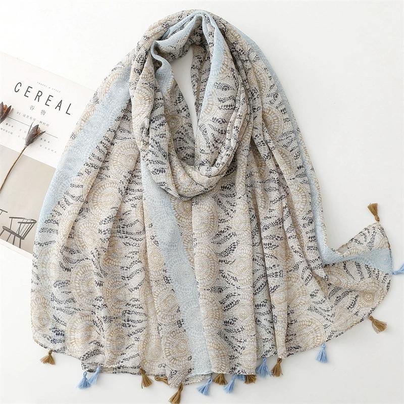 Bohemian Ethnic Style Sunscreen Scarf Beach Shawls Arabian Scarf Middle East Dubai Turkey Palestinian Hijab Scarves