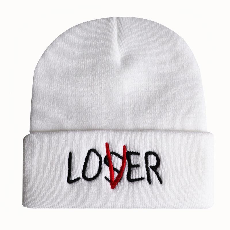 Trendy men's and women's autumn and winter fashion Loser Personalized Embroidered Knit Hat Ski Hat Pullover Hat for Men and Women Students
