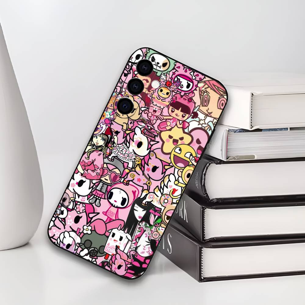 Japan T-Tokidokis Phone Case For Samsung Galaxy A73,A72,A71,A70,A53,A52,A51,Soft Silicone Black Cover