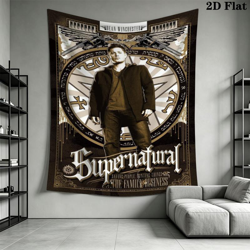 supernatural Wall Tapestry Aesthetic Wall Hanging Printed Fabric Blanket Decorative Tapestries for Bedroom Living Room Home Decor