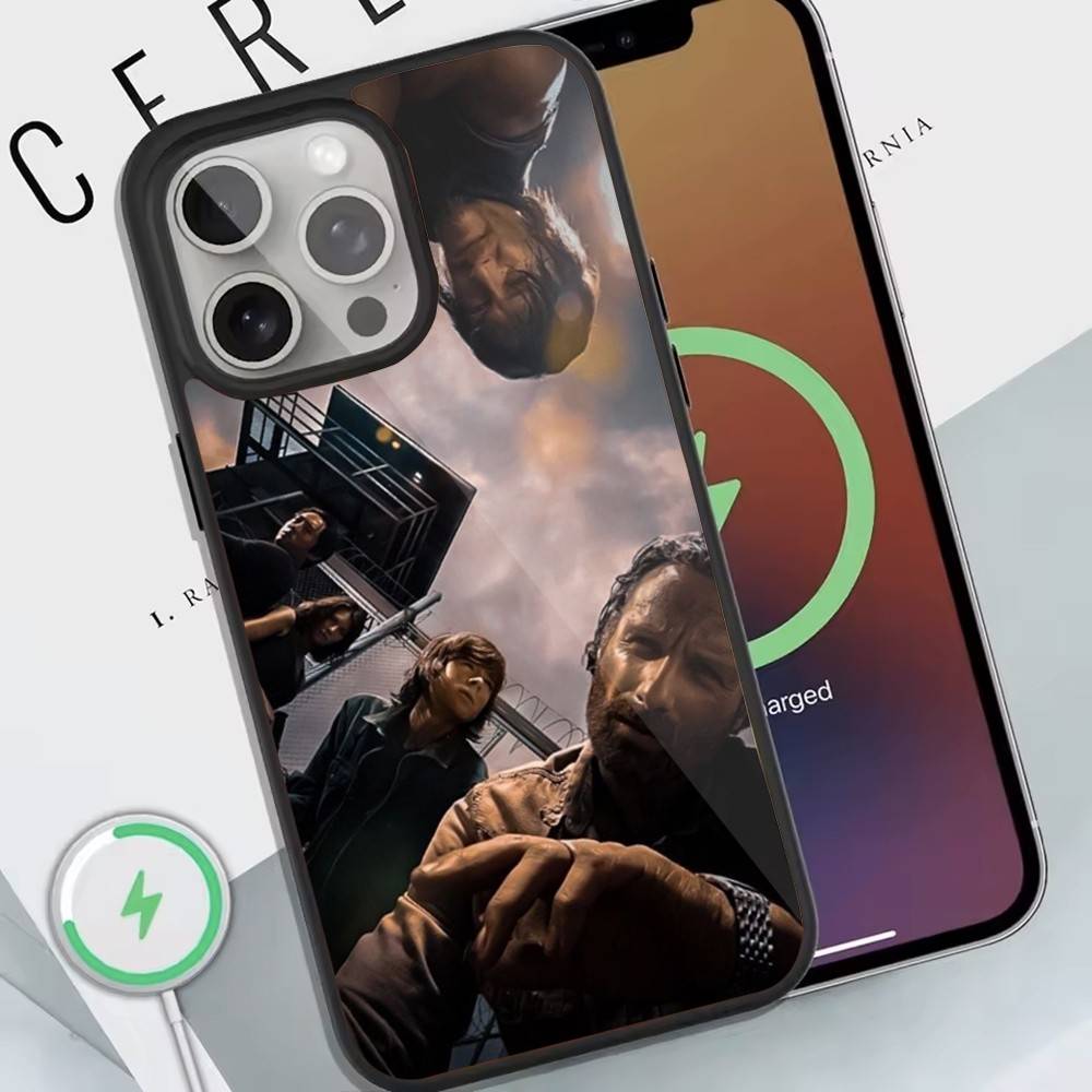 TWD T-The Walking Dead Phone Case For Magnetic Wireless Charge  Cover For iphone 16 15 14 13 12  11 Pro Max Plus Coque