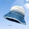 Vintage Denim Fisherman Hat With Wide Brim For Sun Protection And Sunshade In Spring Autumn Style
