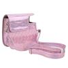 Sparkling Color Vintage PU Lther Camera Portable Bag Case  ive Pouch Cover with Shoulder Strap For     8/ 8+/ 9(Sparkling Pink )