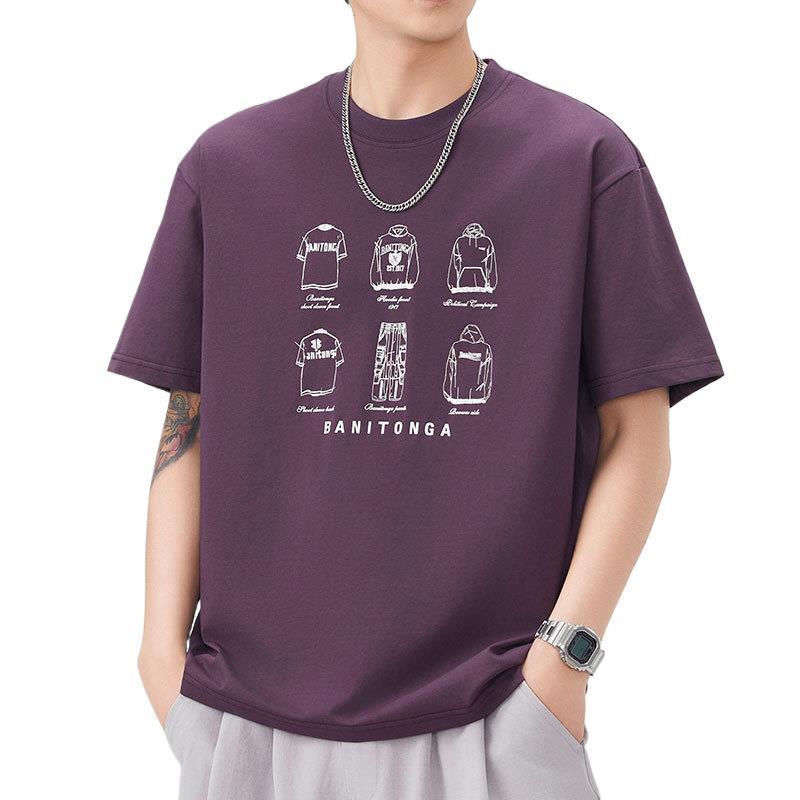 Summer New Men's Thin Breathable Loose Round Neck Short-sleeved T-shirt