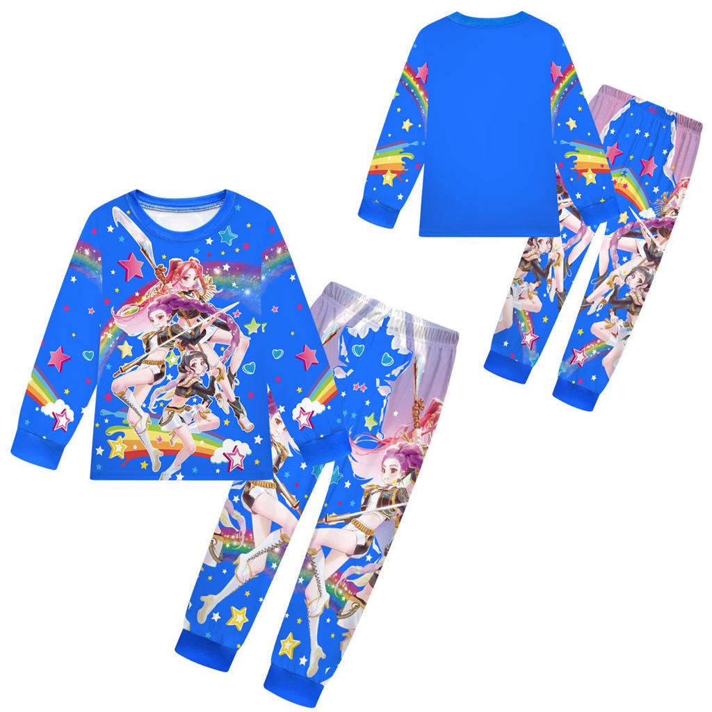 Children's Fashion Suit Skirt Round Neck Long Sleeve Top Pants