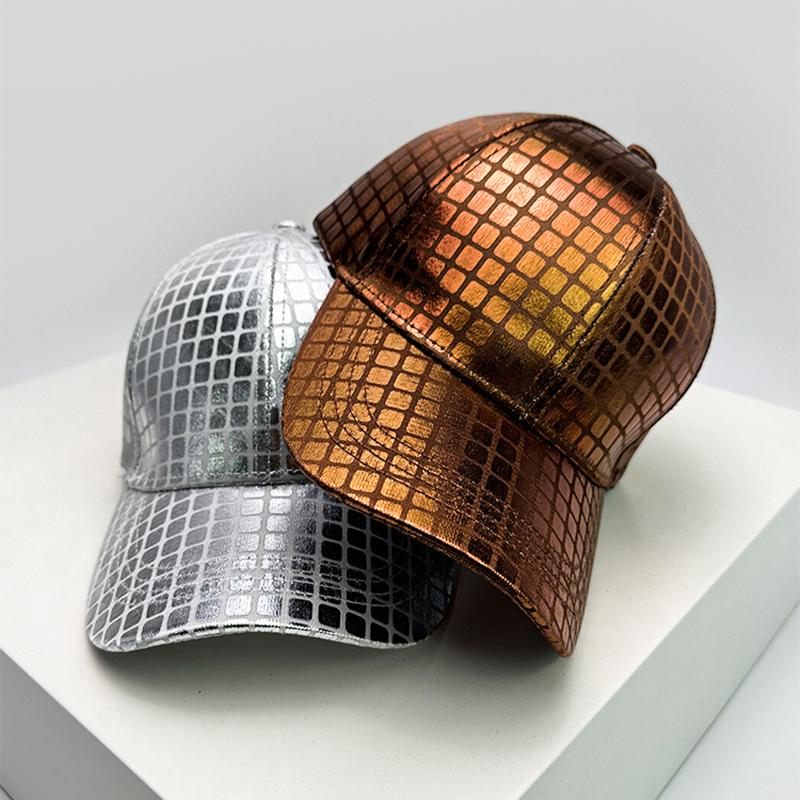 And Women Personalized Check Reflective Baseball Caps Air Permeable Street Style Sun Protection Snapback Hats All-Match Vintage Fashion Casual