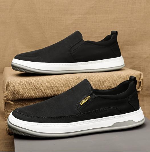 

Spring autumn style breathable casual work shoes for men loafers old Beijing cloth shoes M1021 39 чорний