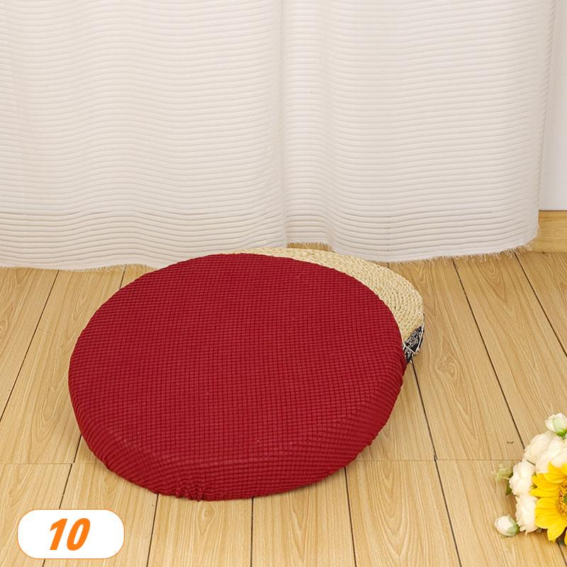 

Japanese Style Pouf Seat Cover Tatami Bay Window Floor Seat Cushion Cover No Filling Elastic Fabric Meditation Futon Cover 35-40cm