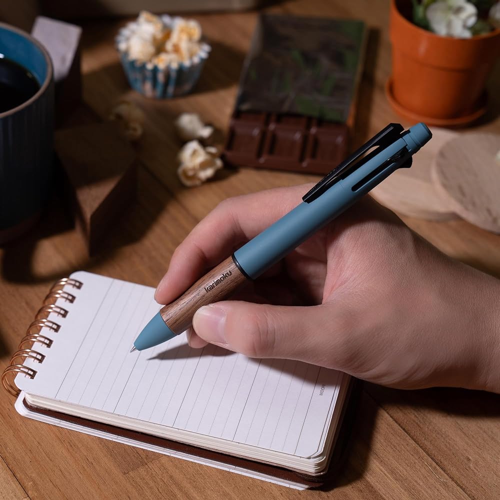 Mitsubishi Pencil Multifunction Pen Jetstream Karimoku 4 & 1 0.5 Steel Blue MSXE5KF05.71