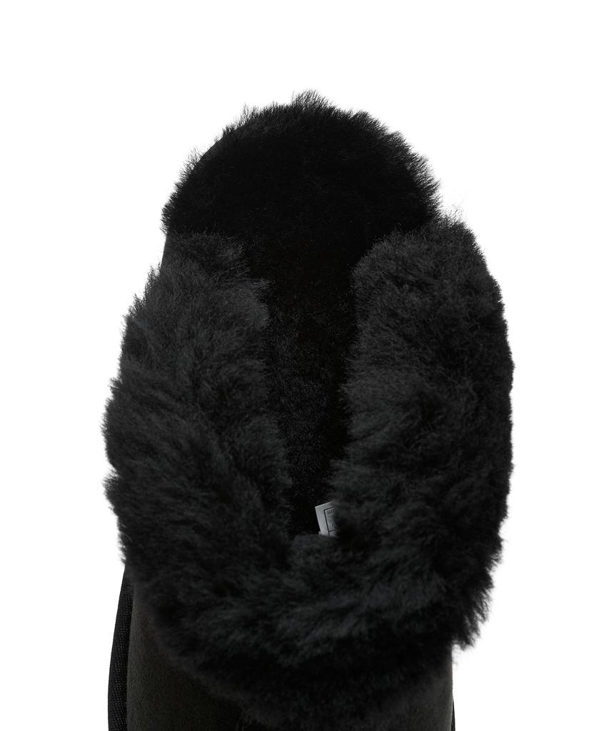 Ugg [Women] Fur Collar Suede Slippers (Coquette) - Black / 5125Blk