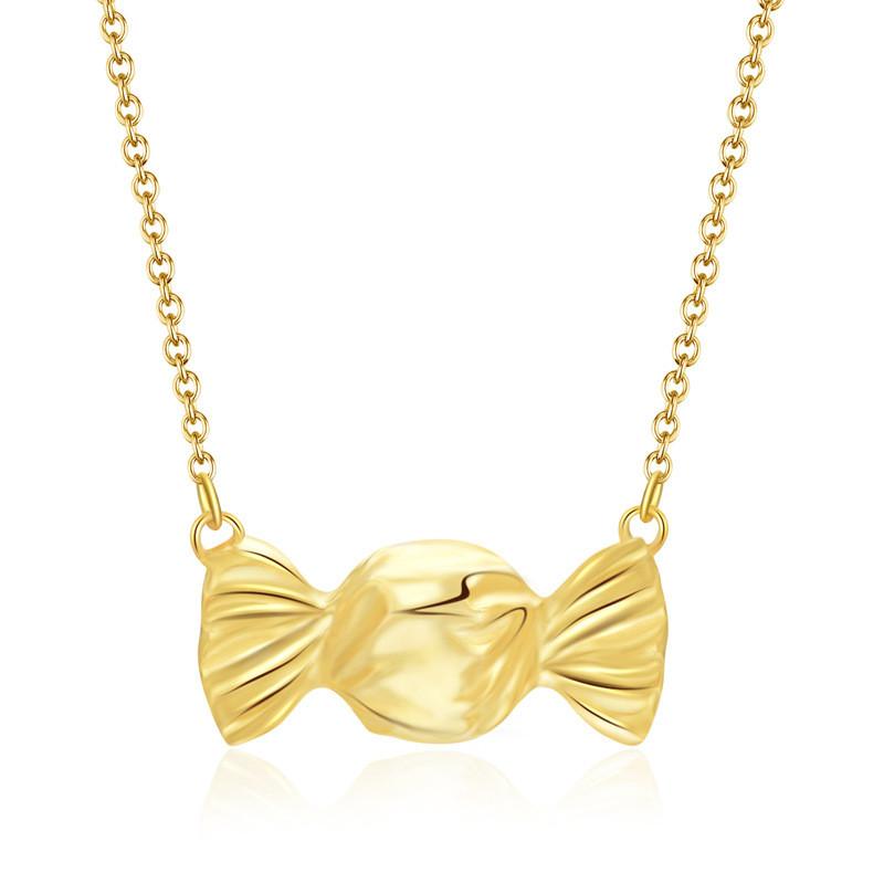 

Новое Конфетное Ожерелье 2022 Для Женщин с Простым Роскошным Дизайном и Регулируемой Длиной золотой