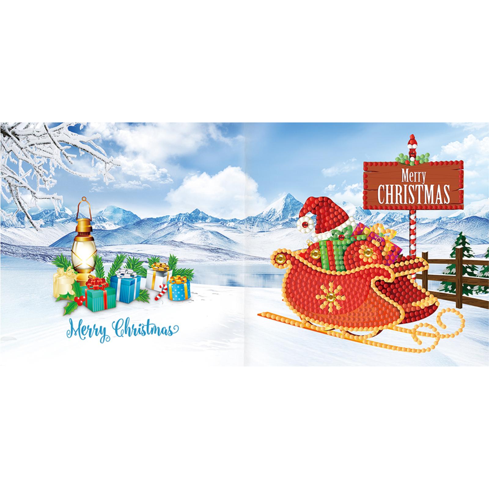 

12pcs Christmas Cards Special Shaped DIY Christmas Postcards Bright Drill Christmas Greeting Cards for Holiday Party Mosaic Kits China Mainland