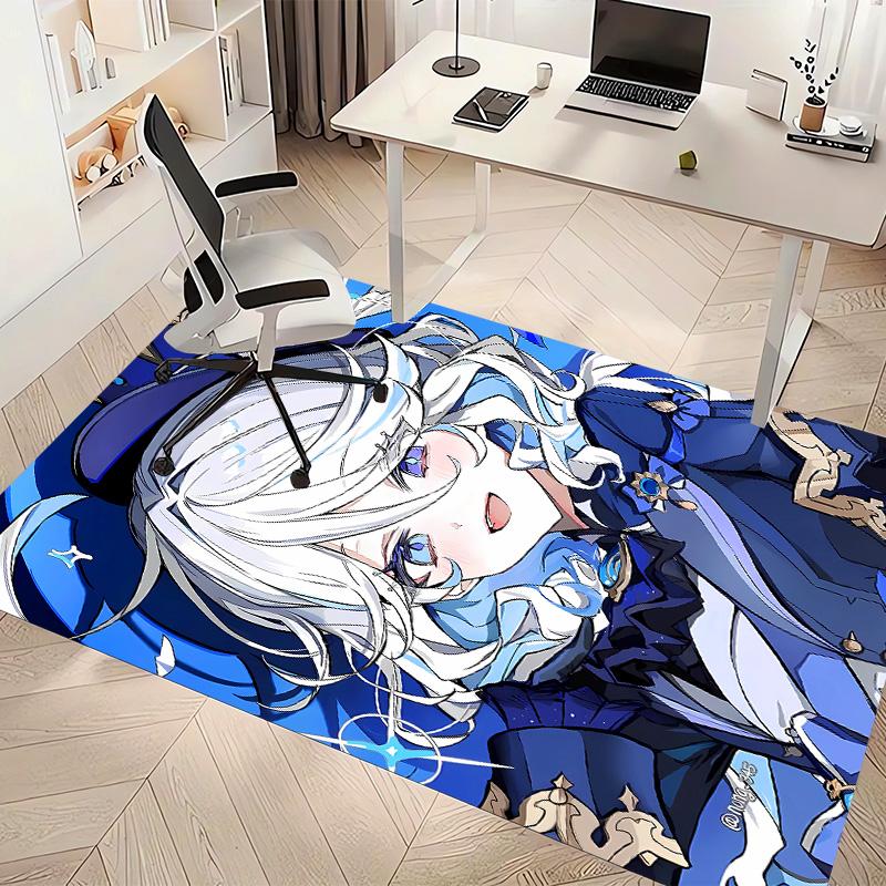 Genshin Impact Furina1 Printed Absorbent Washable Carpet, Non-Slip Bathroom Mats, Kitchen Rugs, Yoga Mat,Living Room Entrance, Camping Picnic Rugs