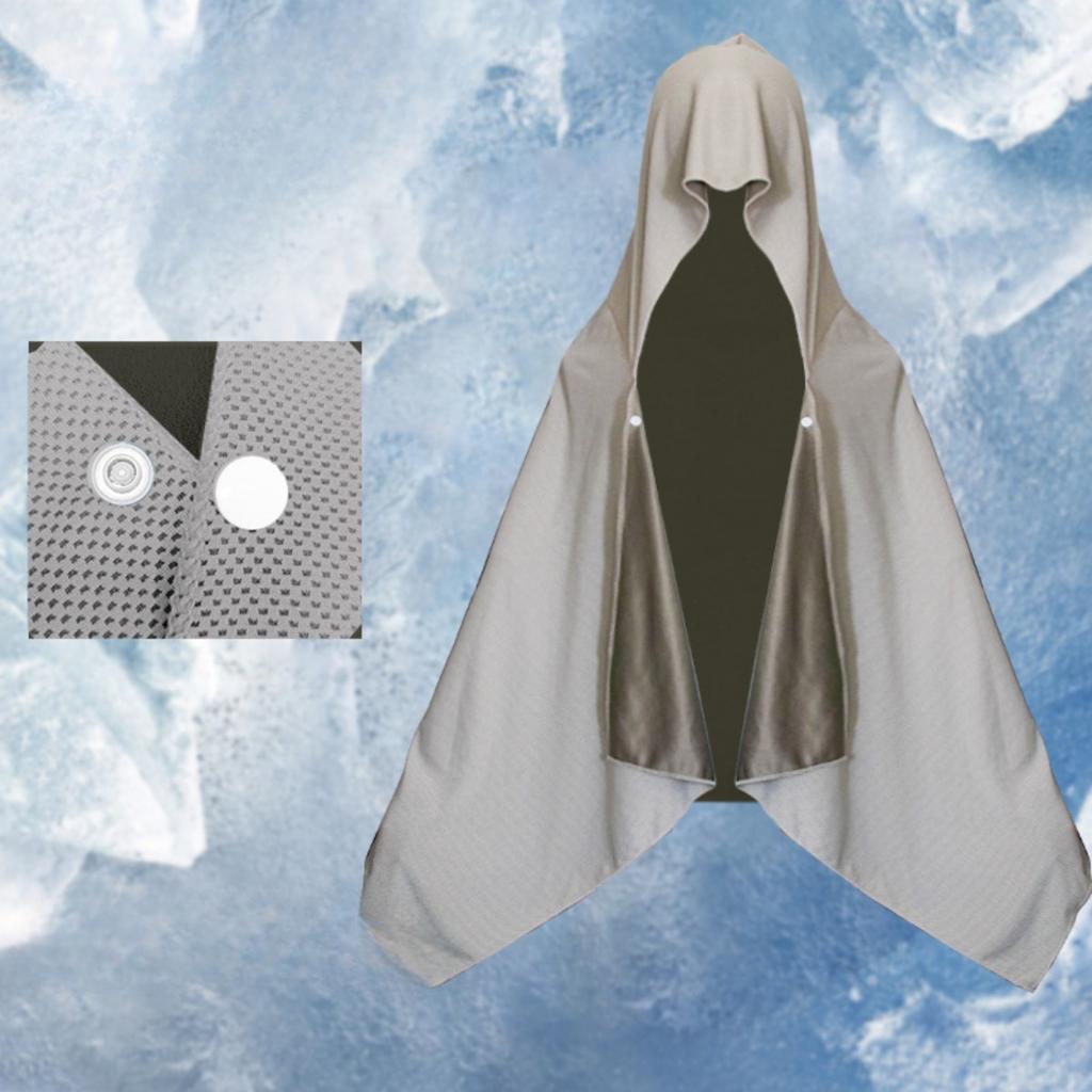 Accappatoio con Cappuccio per Asciugamano da Bagno, Morbido, Altamente Assorbente, Leggero, Antivento, Design Traspirante, Attrezzatura e Accessori per il Campeggio, Accessori per la Palestra,