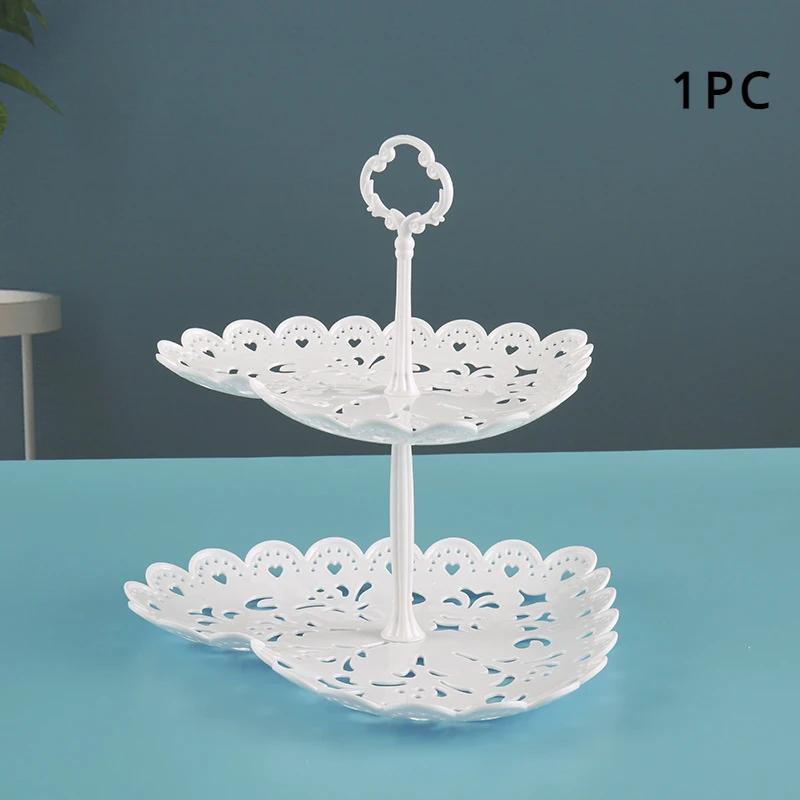 Cupcake Stands Plastic Dessert Stand Holder Serving Tray Fruit Plate for Wedding Birthday Party Fruits Desserts Candy Bar