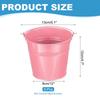 PATIKIL X Small Metal Buckets with Pack of 6 Mini Galvanized Buckets for Party Pink 5.1" 4.7" Handles, Crafts, Favors, Decorations,