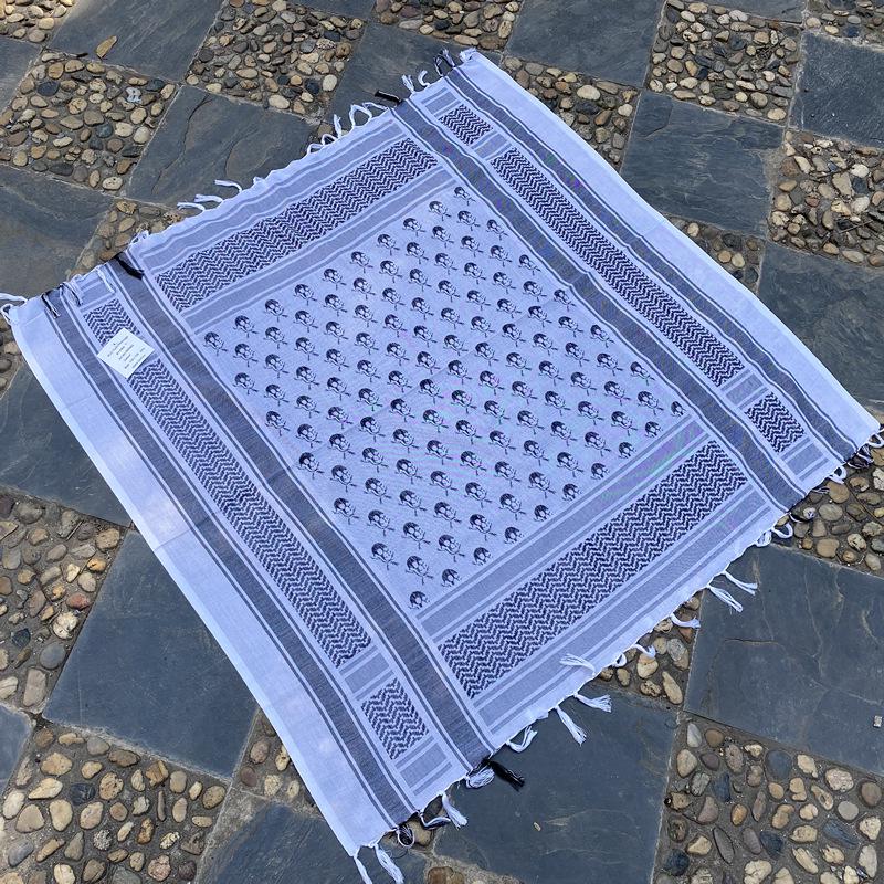 Military Camouflage Tassel Scarf - Outdoor Arab Shawl, Headscarf for Spring & Summer