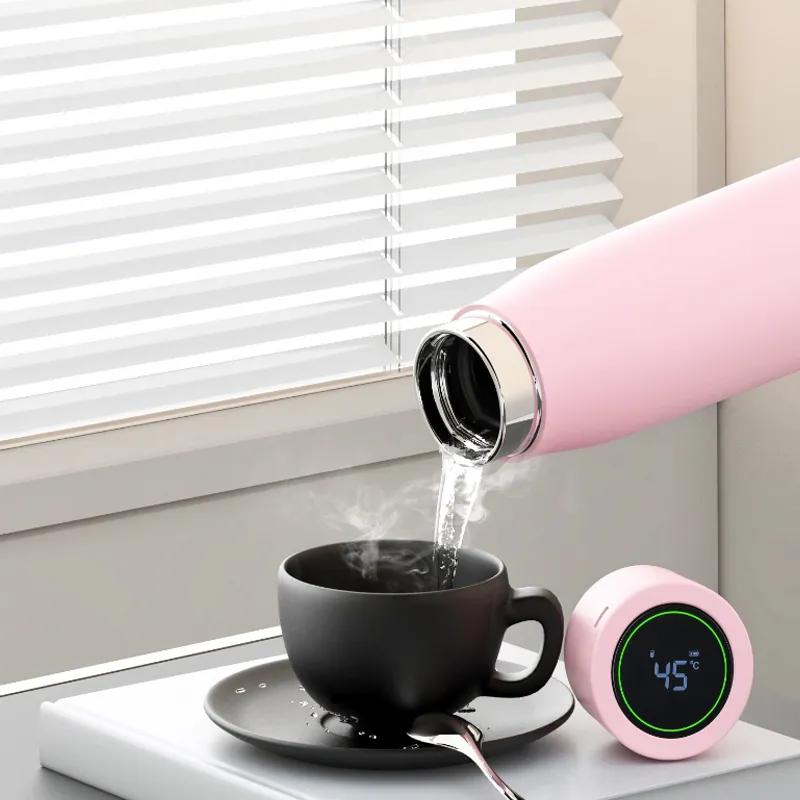 500ml Self-Cleaning Smart Water Bottle Double Wall Stainless Steel Insulated Vacuum Insulated Cup Sterilized Water Cup Gift Cup Coffee Cup Reusable
