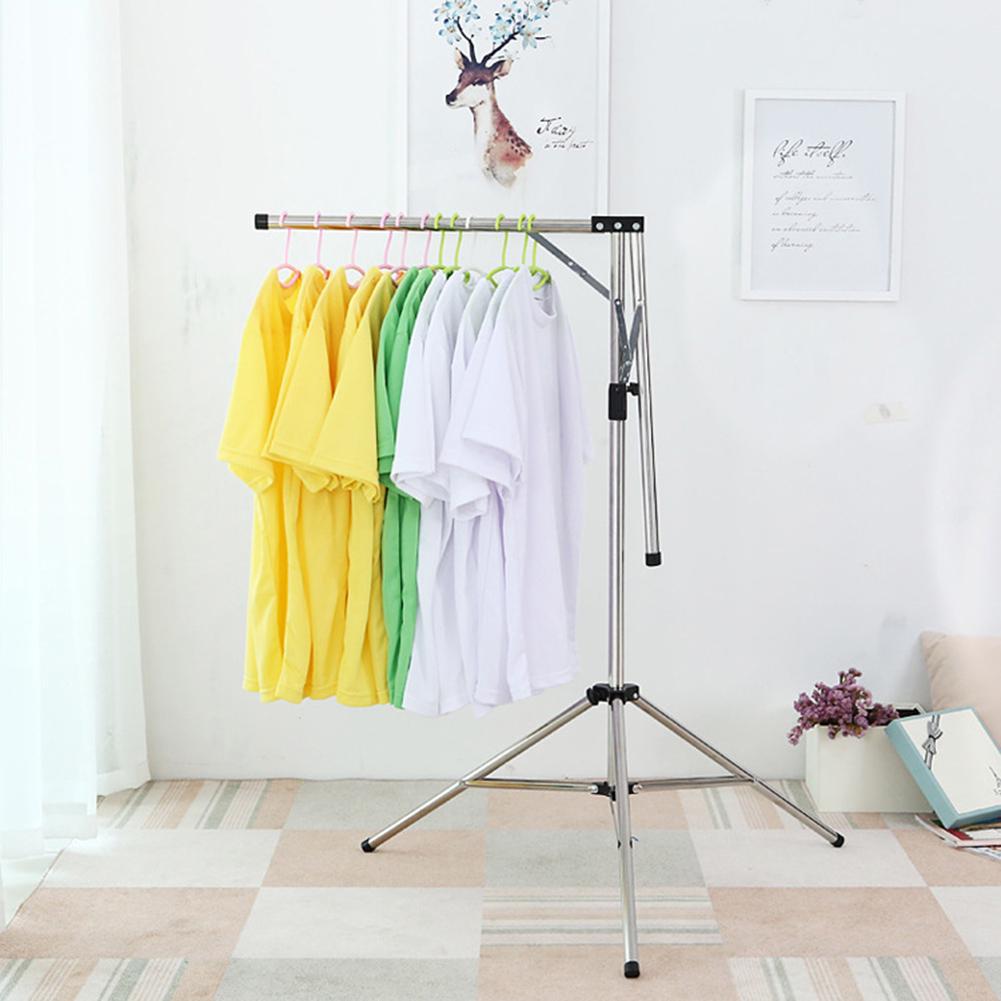 Portable Collapsible Indoor Simple Hanging Rack Stainless Steel Folding Drying Rack Travel Balcony Give Handbag Easy Fabulous