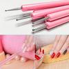 11PCS Nail Art Brushes & Nail Dotting Tools,Double Ended Tipped Silicone Nail Tools,Gel Polish Brush,Liner Brush,Dotting Pen for Home Salon DIY Kit