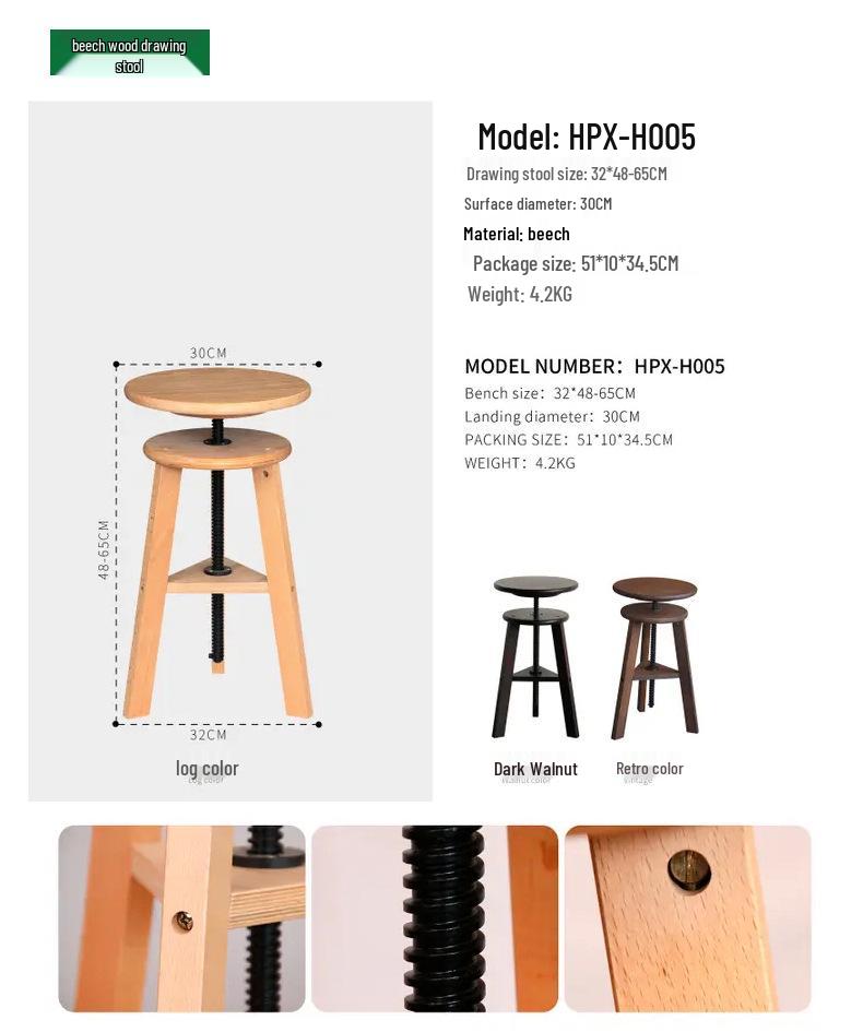 Adjustable Beech Wood Easel: Floor & Tabletop Folding Stand for Sketching & Oil Painting