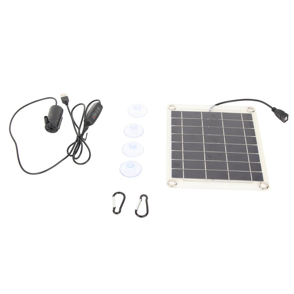 Solar Water Pump Kit 10W Double Sided Monocrystalline Silicon Solar Panel 5V 3W Low Noise Water