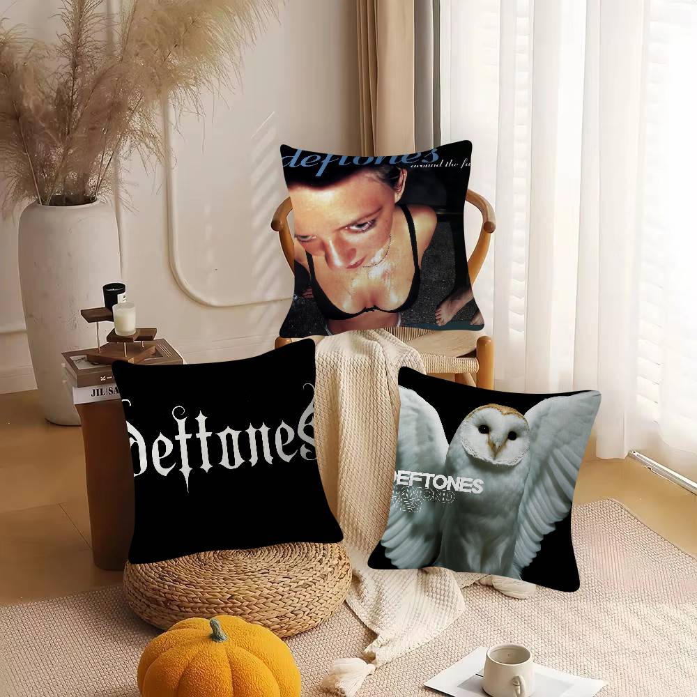 Rock Band Deftones Cute Cartoon L Game Cushion Cover Pillowcase Upholstery Sofa Throw Pillow Home Decor Pillowcas