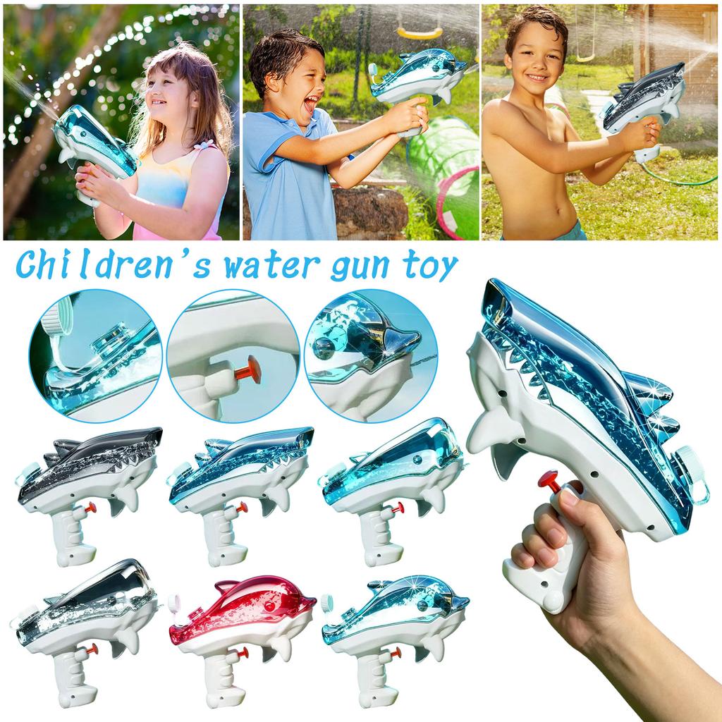 Shark Shaped Water Gun Toy for Kids Durable Plastic Construction Easy to Use Trigger Mechanism Suitable for Outdoor Water Play Activities