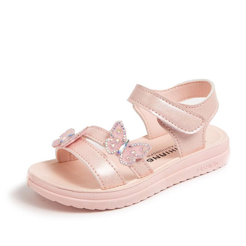 Girls Soft Sole Sandals Beach Walks Toddler To Kid Casual Princess Style Slip-On Shoes