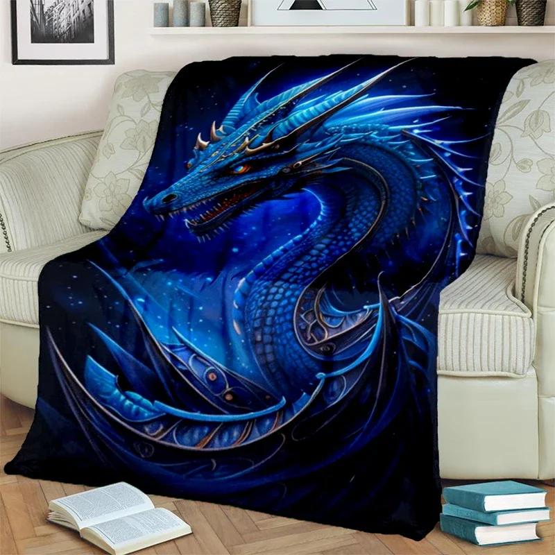 Animal Dragon Blanket Ultra Lightweight Soft Plush Flannel Throws Blanket for Sofa Bed Couch Best Office Gifts  Demogorgon