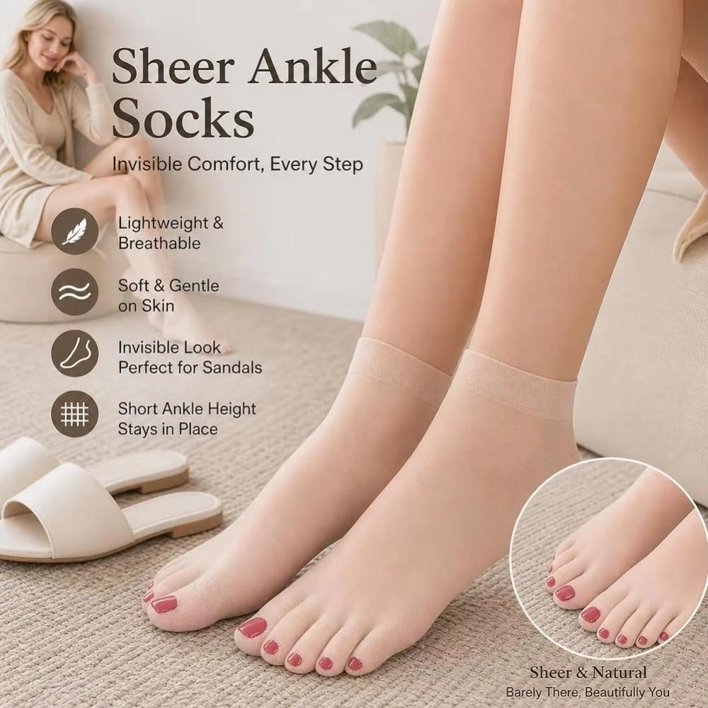 Transparent Sheer Ankle Socks Toe Separated Toe Tights New Pedicure Socks