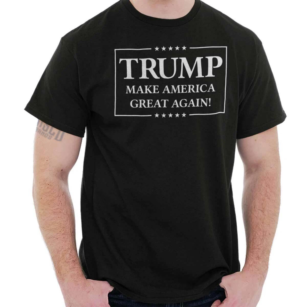 Trump US Presidential 2024 Campaign Slogan Womens or Mens Crewneck T Shirt Tee XS