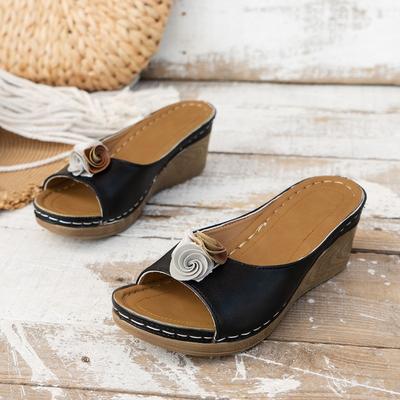 Zapatillas de Moda Sandalias de Tacón de Cuña con Suela Gruesa para Mujer