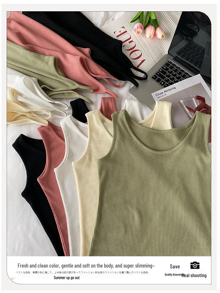 2025 Women's Square Neck Sleeveless Tank Top - Summer Loose Fit