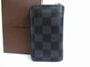 Authentisches LOUIS VUITTON Damier Graphite Leder Zippey Münzfach #a951 Aufgearbeitet