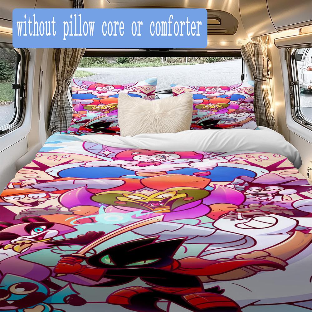 Cartoon character theme Pattern Bedding,Quilt Set Quilt Cover Pillowcase Home Birthday Gift (1*duvet cover+2*pillowcase,without core)XSJT0917373