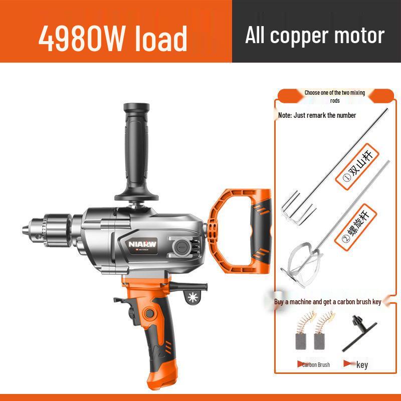 High-Power Electric Mixer for Paint, Putty, Powder, Cement, and Mortar