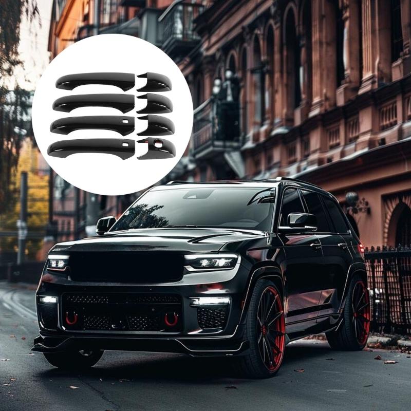 Pack Of 4 ABS Door Handle Covers with Anti Slip Grip & Easy Installation Vehicle Accessories for Multiple Automotive