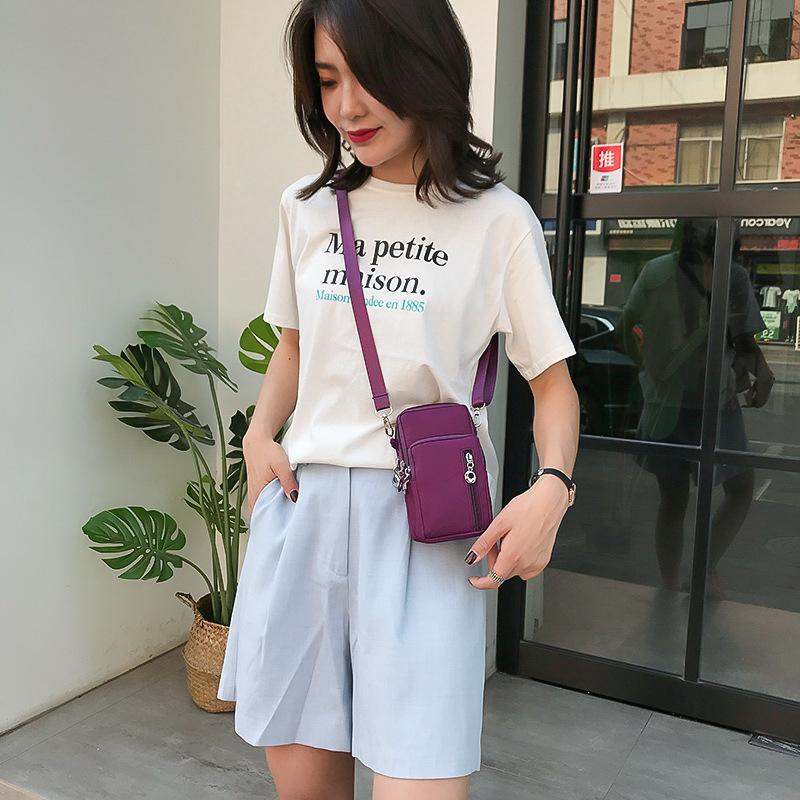 Torebka na telefon damska torba mini mała kwadratowa modna torebka płócienna przenośna torba na ramię na zewnątrz