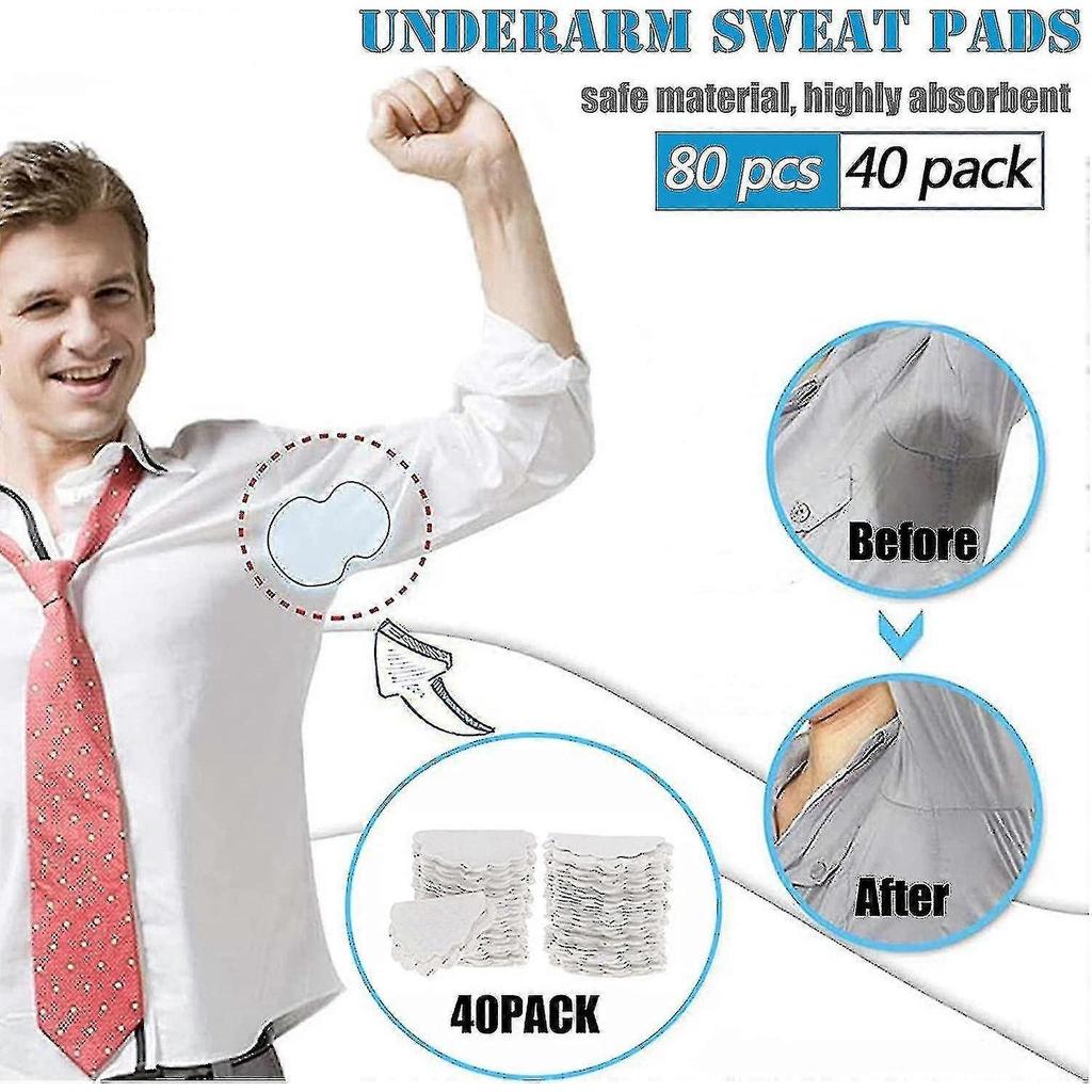 80 Stück Einweg-Achsel-Schweißpads Antiperspirant-Saugpads Für Saubere Achseln Und Kleidung []