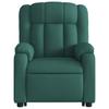 Massage Recliner with Rising Function Dark Green Fabric