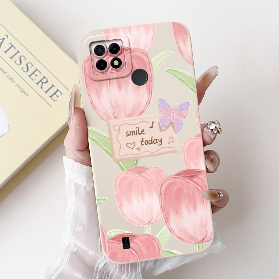 For Realme C21 RMX3201 Case Realme C25 Cover Popular Sunflower Soft Silicone Phone Case For Realme C25S C25Y C21Y C 21 C 25 Capa