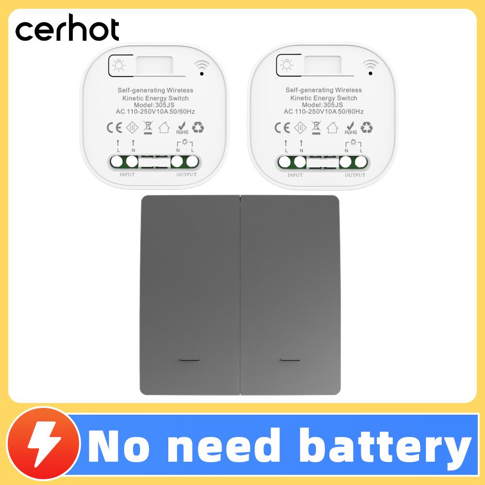 Battery-free, Waterproof, Self-powered Smart Switch; Wireless and Adhesive, Remote Control for Easy Household Use.